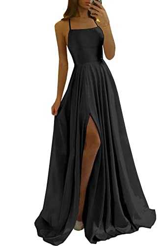 Women’s Long Prom Dresses for Teens with Pockets Spaghetti Straps Formal Party Dress 2023 RO045