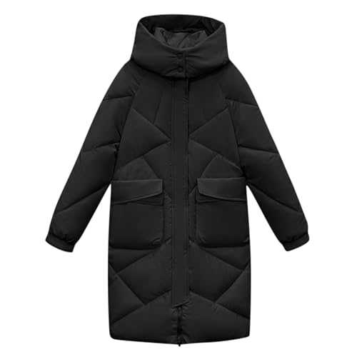 Women's Long Maxi Puffer Jacket Sale Clearance Ladies Long Puffer Padded Coat With Front Zip Closure, Winter Longline Padded Jacket Lightweight Ladies Long Body Warmer with Full Sleeve UK Size