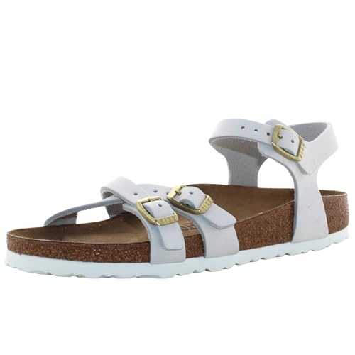 KUMBA 1029417 Antique White White Women's Sandals Buckles Leather