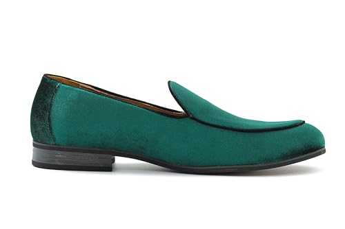 Xposed Men’s Velvet Dress Slippers Quilted insole Leather Slip on Tuxedo Wedding Loafers Shoes