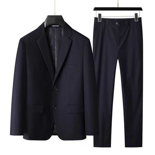 High-end Large Size Men's Suit (suit + Trousers) Plus Fat Fat Business Formal coat Wedding Dress 2 Sets FourSeasons