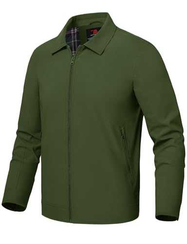 Rdruko Men's Lightweight Jackets Windbreaker Light Bomber Jacket Golf Jackets For Men Casual Work Coat