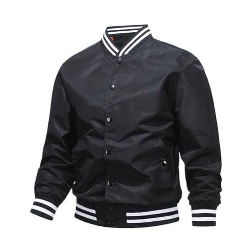 WNUKATO Men's Baseball Jersey Aviator Jacket Couple Models Windproof Casual Jacket