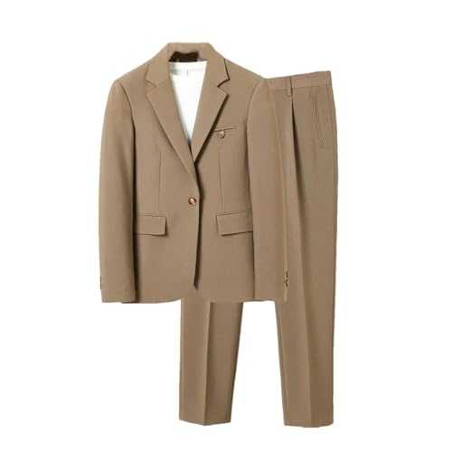 Men 2-Piece Suit Jacket and Pants Set, Slim Fit Tuxedo Suit Set, Wedding Party Business Blazer Pants