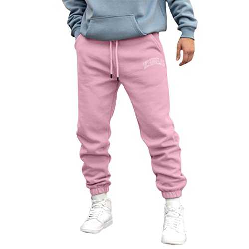 NQyIOS Men's Cargo Pants Loose fit Tracksuit Bottoms Running Trousers with Pockets Winter Warm Casual Oversized Sports Jogger Pants Baggy Sweatpants Mens Chinos Stretchable Slim Fit