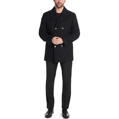 Van Heusen Men's Tatton Classic Double Breasted Peacoat