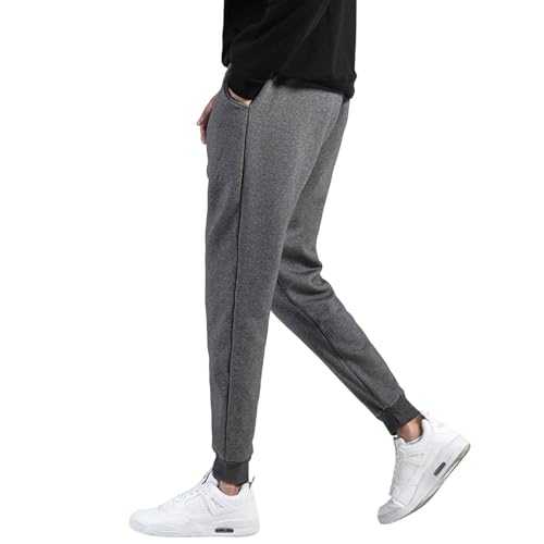 Men's Tracksuit Bottom Running Trouser Elasticated Waist Casual Work Sweatpant Tapered Running Training Bottoms Slim Men's Joggers Sweatpant Elastic Waist Tracksuit Casual Bottoms Work Gym Pocket