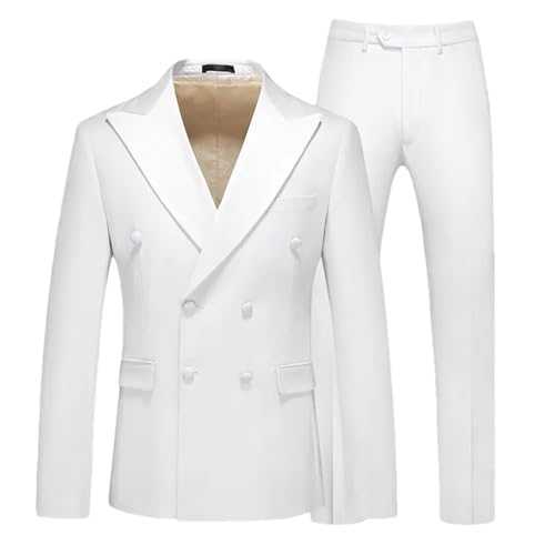 Men's Stripe Suit – Double-Breasted Blazer 3-Piece Set Slim Fit Wedding Jacket Coat Pants Vest