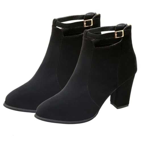 VALICLUD 1 Pair Ladies Ankle Boots Low Heels Ankle Boots for White Heels Shoes Heels for Winter Boots for Short Boots Strappy High Heels Lady Sandals Chic Pointed Boots Heel Pumps Black