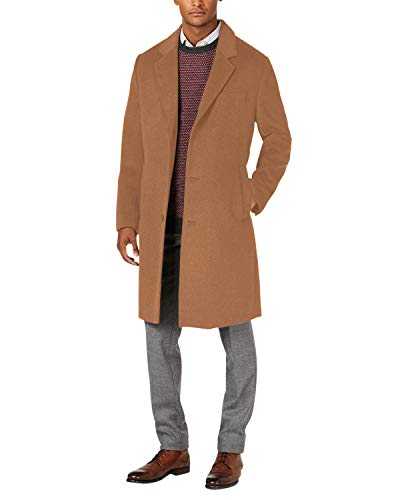 LONDON FOG Men's Classic Fit Overcoat Signature Wool Blend Top Coat (Regular & Big-Tall Sizes)