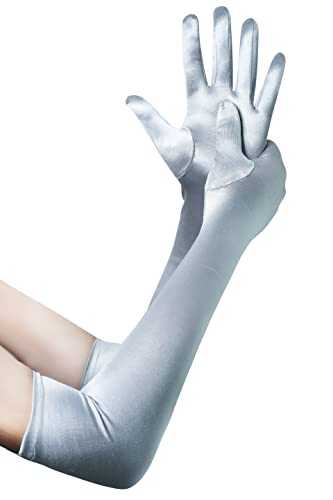 BABEYOND Long Evening Gloves Satin Elbow Gloves Bridal Fancy Dress Gloves Wedding Prom Opera Gloves 1920s Style for Women