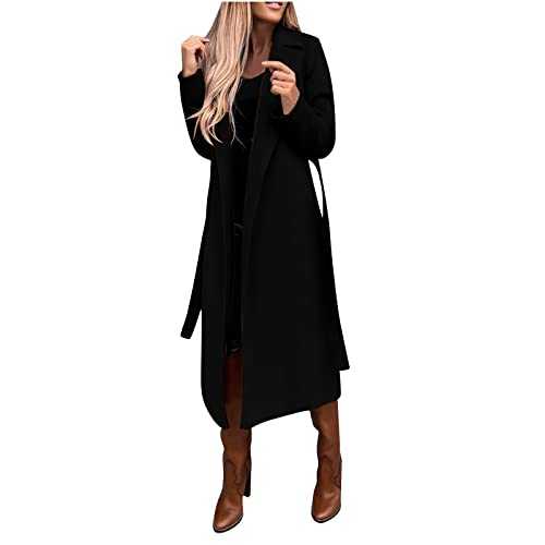 Dyhxuan Winter Thick Winter Jacket Women's Wool Jacket Wool Coat Long Sleeve Turn-Down Collar Transition Jacket Shirt Jacket Casual Plain Winter Coat Shirt Jacket Windbreaker Shirt Coat Wind Jacket