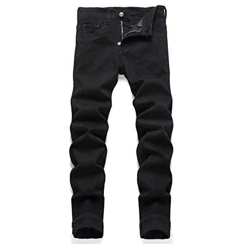 RXXKKK Men's Patchwork Contrast Color Regular Fit Flex Jean