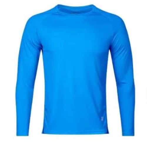 OWLKAY Men's Long-Sleeved Shirts Casual Men's Quick-Drying Thin-Cut Basic Shirt Slim Fit Round Neck Men's Solid Color T-Shirt Outdoor Sports Men Fitness Longsleeve Tops