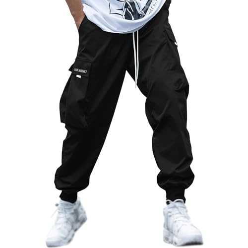 TOPJIAO Mens Cargo Work Trouser Trousers for Men UK Work wear Straight Leg Pant Lightweight Cargo Trousers for Men UK Gardening Trousers Mens Work Joggers Summer Trousers for Men UK