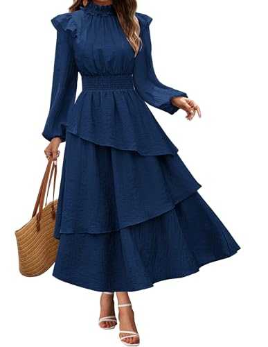 GRACE KARIN Women Dresses Casual A Line Swing Dresses Long Sleeve Maxi Dress Party Dress Renaissance Dress Elegant