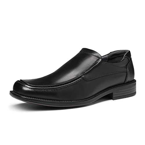 Bruno Marc Men's Leather Lined Square Toe Dress Loafers Shoes