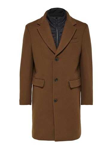 SELECTED HOMME Men's Slhjoseph Wool Coat Noos Long