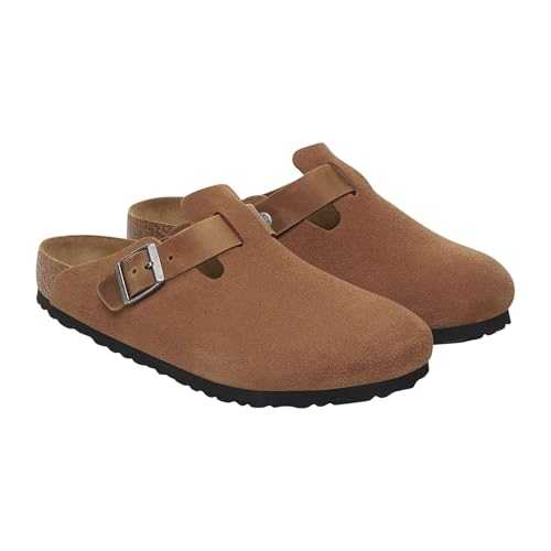 Boston Suede Clogs Colour : Tan, Size : 10.5UK/44.5EU