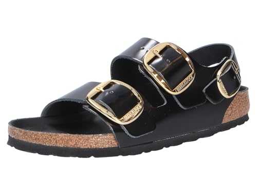 model MILANO BIG BUCKLE NATURAL NBLCK