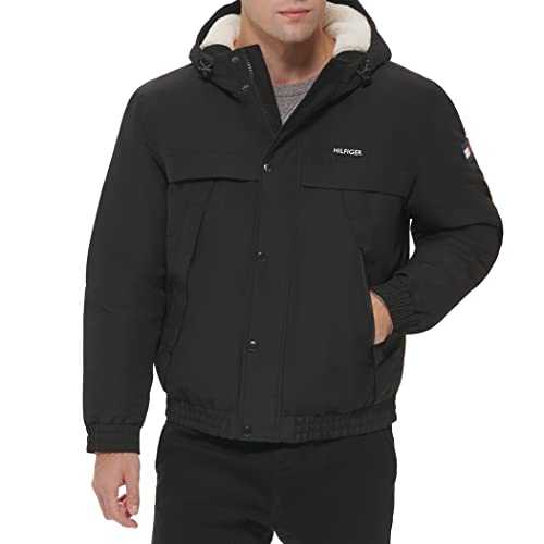 Tommy Hilfiger Men's Arctic Cloth Sherpa Lined Snorkel Jacket
