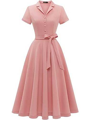 Wedtrend Vintage Cocktail Dress Women's A Line Midi Length V-Neck Evening Dress Elegant Casual Dresses