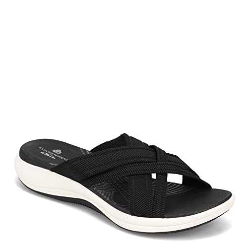 Women's Mira Isle Slide Sandal, Black Textile, 6 UK