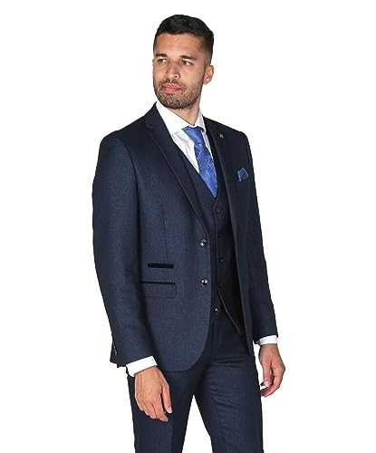 Mens Boys Matching Retro Check Tweed Suits Tailored Fit 3 Piece Set