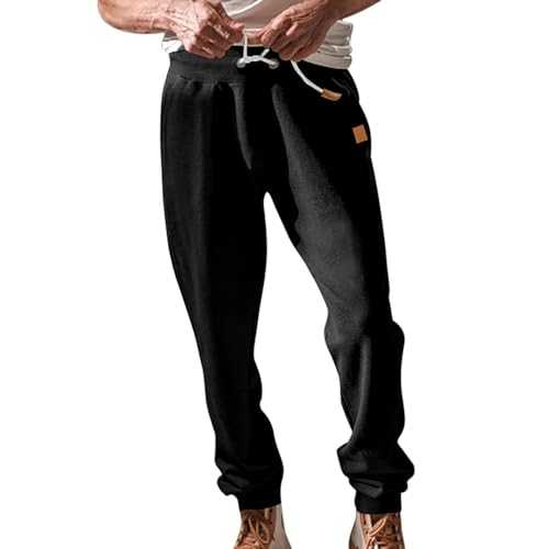 Men's Slim Jogging Bottom Sweat Pant Jogger Fitness Casual Track Gym Pant Cotton Tapered Stretch Twill Drawstring Men's Joggers Sweatpant Elastic Waist Tracksuit Casual Bottoms Work Gym Pocket