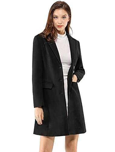 Allegra K Women's Basic Coat Modern-Casual