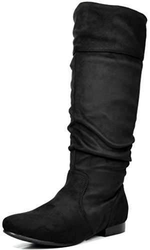 DREAM PAIRS Women's Knee High Boots and Pull On Fall Weather Boots, Ladies' Fashion and Comfortable Walking Boots, Zippers Boots, and Flats