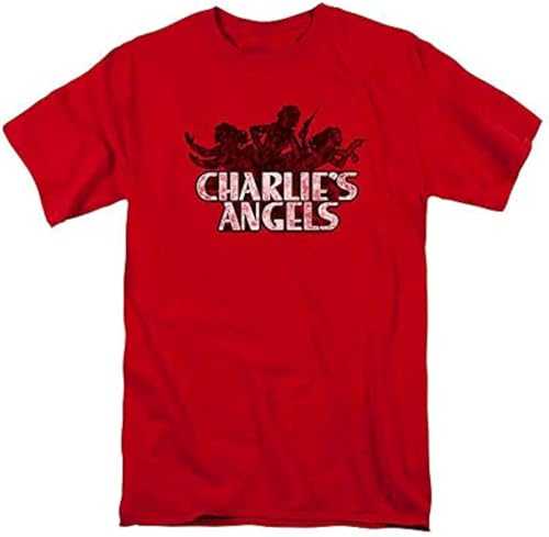 Charlie's Angels Mens T-Shirt Distressed Logo Retro 1970S Tv Show Graphic Tee(XX-Large)