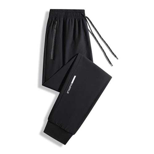 Mens Casual Sports Trousers Tracksuit Sweatpants Pocket Training Jogging Running Solid Color Slim Fit Gym Elastic Waist Athletic Fit Drawstring Elasticated Cropped Pants