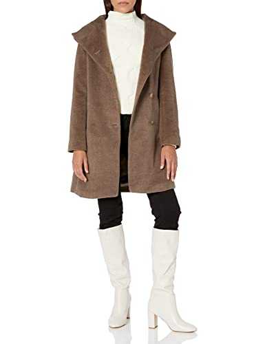 Cole Haan Womens Wool Slick Oversized Hood