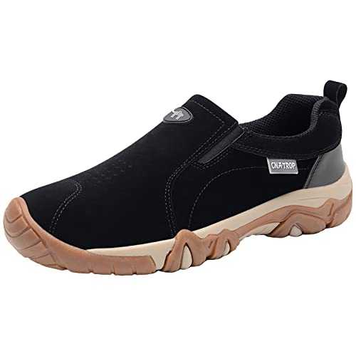 Water Shoes for Men Men's Breathable Soft Suede Plain Casual Mountaineering Leisure Sports Shoes Sneaker Booties for Men