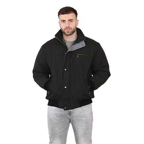 Mens Sky Diver Bomber Jacket Padded Quilted Tartan Winter Trendy Work Coat Warm Check Lined Heavy Retro Outdoor Walking Biker Classic Vintage Plain Casual Top
