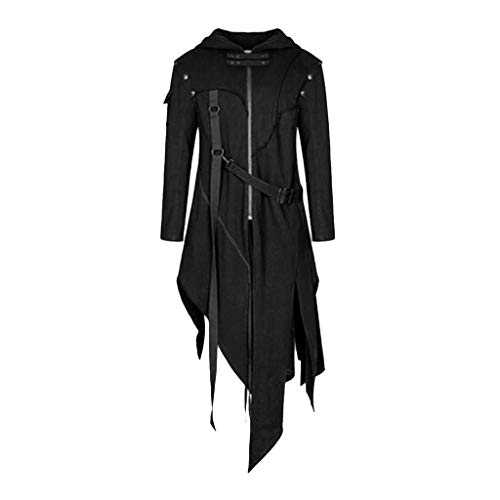 Plague Doctor Costume Trench Coat Plague Doctor Steampunk Vintage Jacket Tailcoat Leather Trench Coat Gothic Clothes Casual Lightweight Windbreaker Parka Jackets Stylish Vintage Warm Cardigan Outwear
