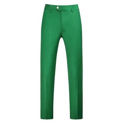 Generisch Suit Trousers Men's Slim Fit Stretch Casual Trousers Men's Long with Pockets, Slip-On Trousers with Button Placket, Chino Trousers, Straight Pleated Trousers, Plain Chinopants, Quick-Drying