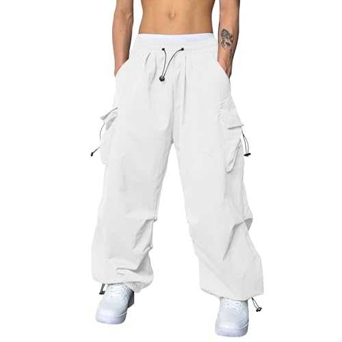 WILLBEST Men's Cargo Combat Work Trousers Pockets Sports Gym Tracksuit Bottoms Joggers Summer Comfortable Jog Sweatpants Loose Straight Leg Trouser Elasticated Adjustable Waist Track Pant