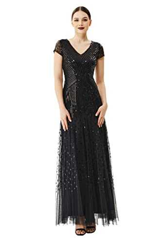 BABEYOND Gowns and Evening Dresses - Prom Dresses for Women Sequin Beaded Formal Long Dress for Party