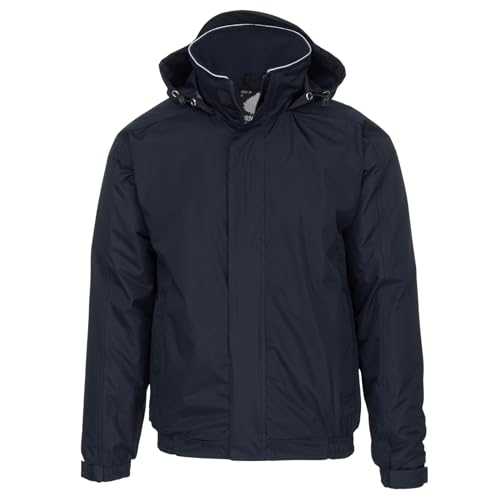 ØRN Mens Bomber Jacket - Hooded Workwear with Insulated Fleece Lining, Water Resistant, Machine Washable - Fulmar 4300