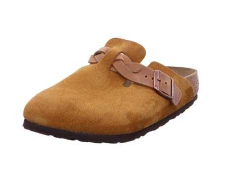 Boston (Braided) - Sabot in Pelle da Uomo e da Donna, brown, 36 EU Schmal