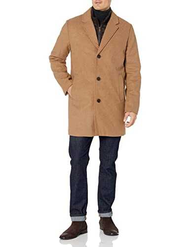 Dockers Men's The Henry Wool Blend Top Coat, Camel, X-Large Tall