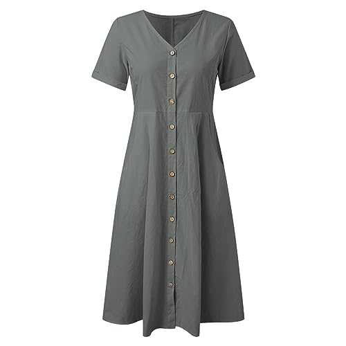 AMDOLE Lightning Deals of Today Dresses for Women UK Elegant Plus Size Dress Summer Wrap Skirts for Women UK Womens Summer Dresses Size 16 Clearance Black of Friday Deals Today