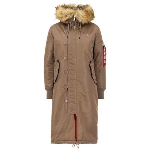 ALPHA INDUSTRIES Women's Long Fishtail Winter Jacket for Ladies