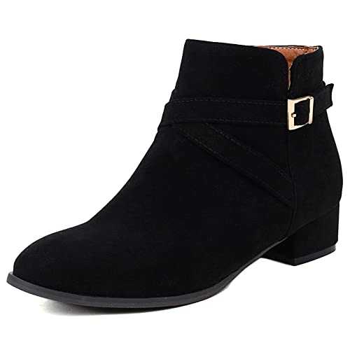 Women Low Heels Casual Comfy Chelsea Ankle Boots Classic
