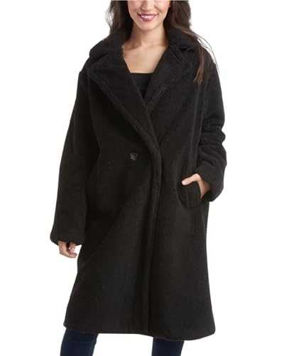 Jessica Simpson Women's Winter Coat - Full Length Double Breasted Sherpa Fleece Peacoat - Plush Teddy Coat for Women (S-XL)