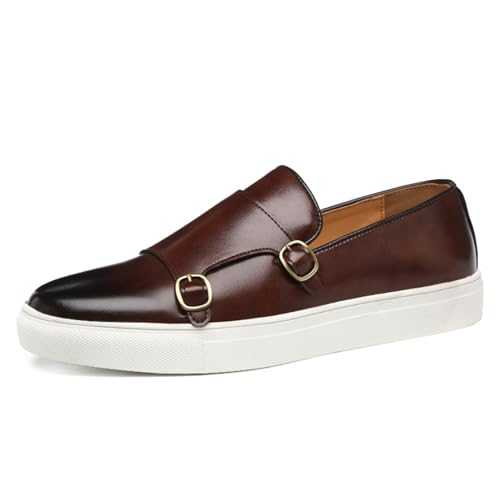Men's Casual Oxford Shoes Monk Strap Dress Shoes Comfortable Fashion Sneakers Loafer Shoes