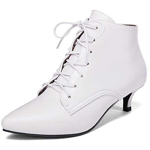 MJIASIAWA Women Kitten Heel Fashion Chelsea Boots Dress