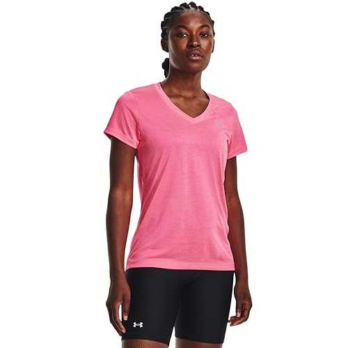 Under Armour Womens Twist Tech 4-Way Stretch Wicking V-Neck T-Shirt